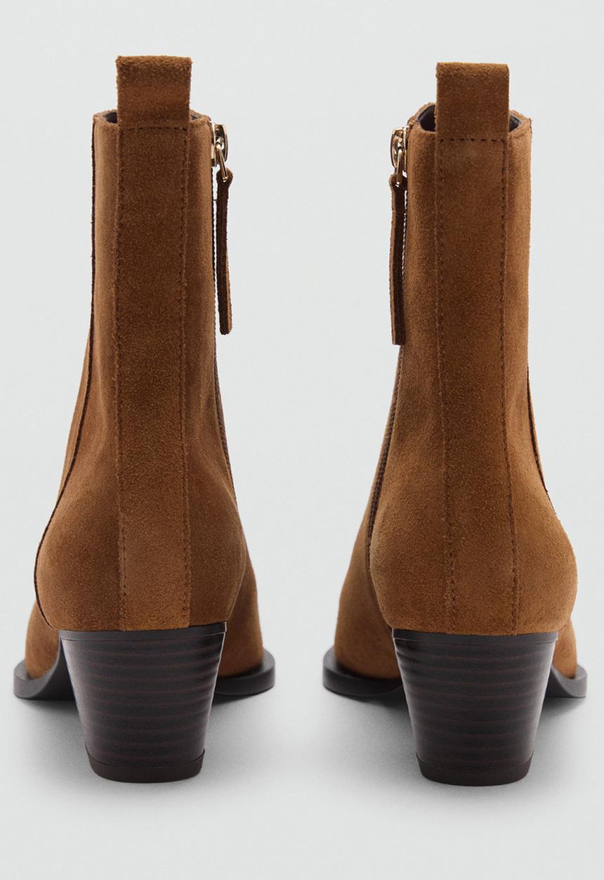 MANGO - Today leather boot - medium brown