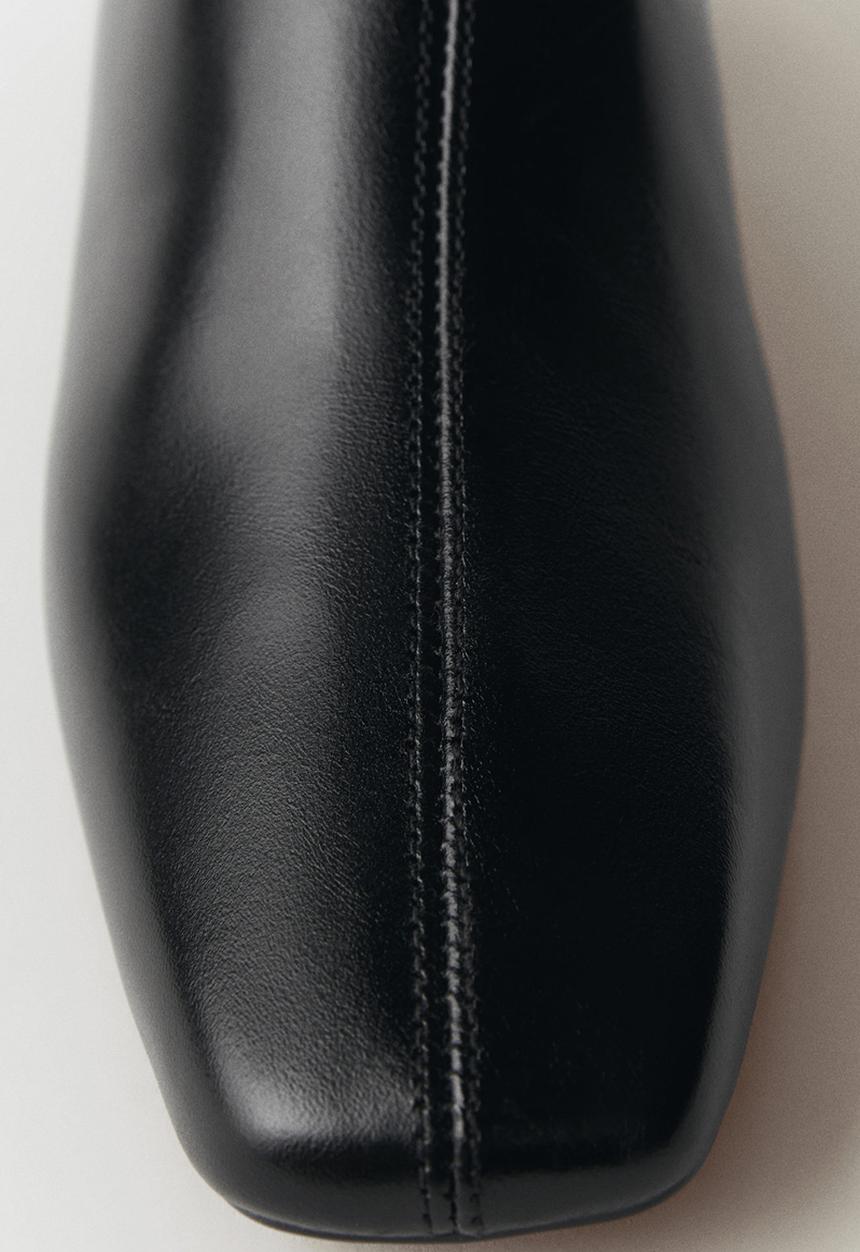 MANGO - Rafy leather boot - black