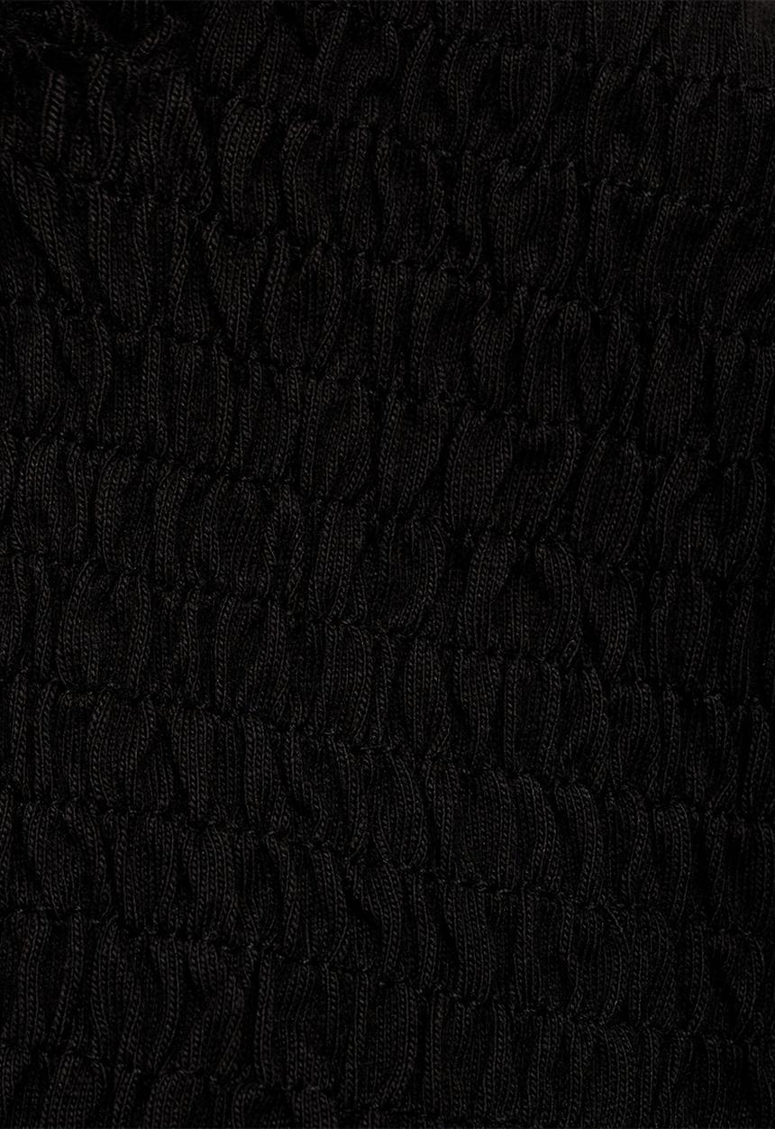 MANGO - T-shirt mixi - black