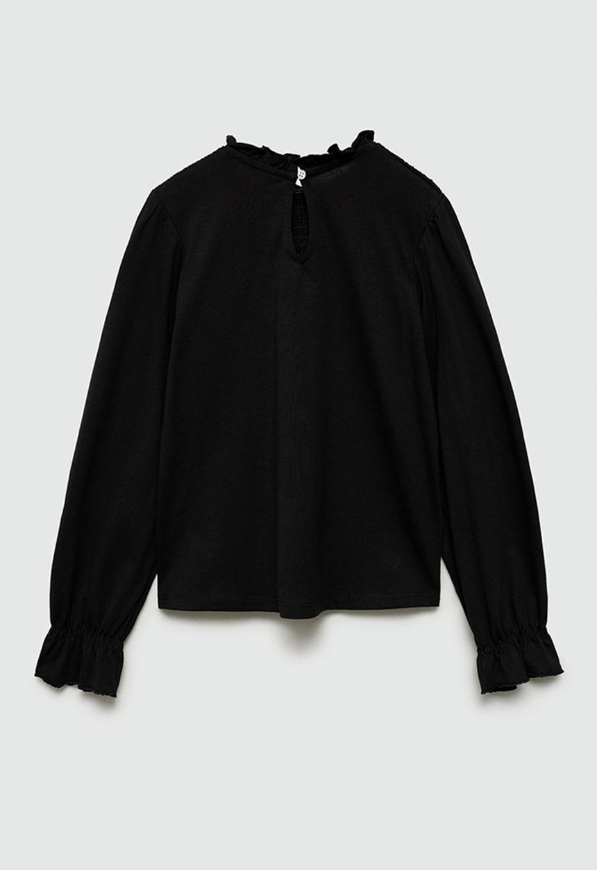 MANGO - T-shirt mixi - black