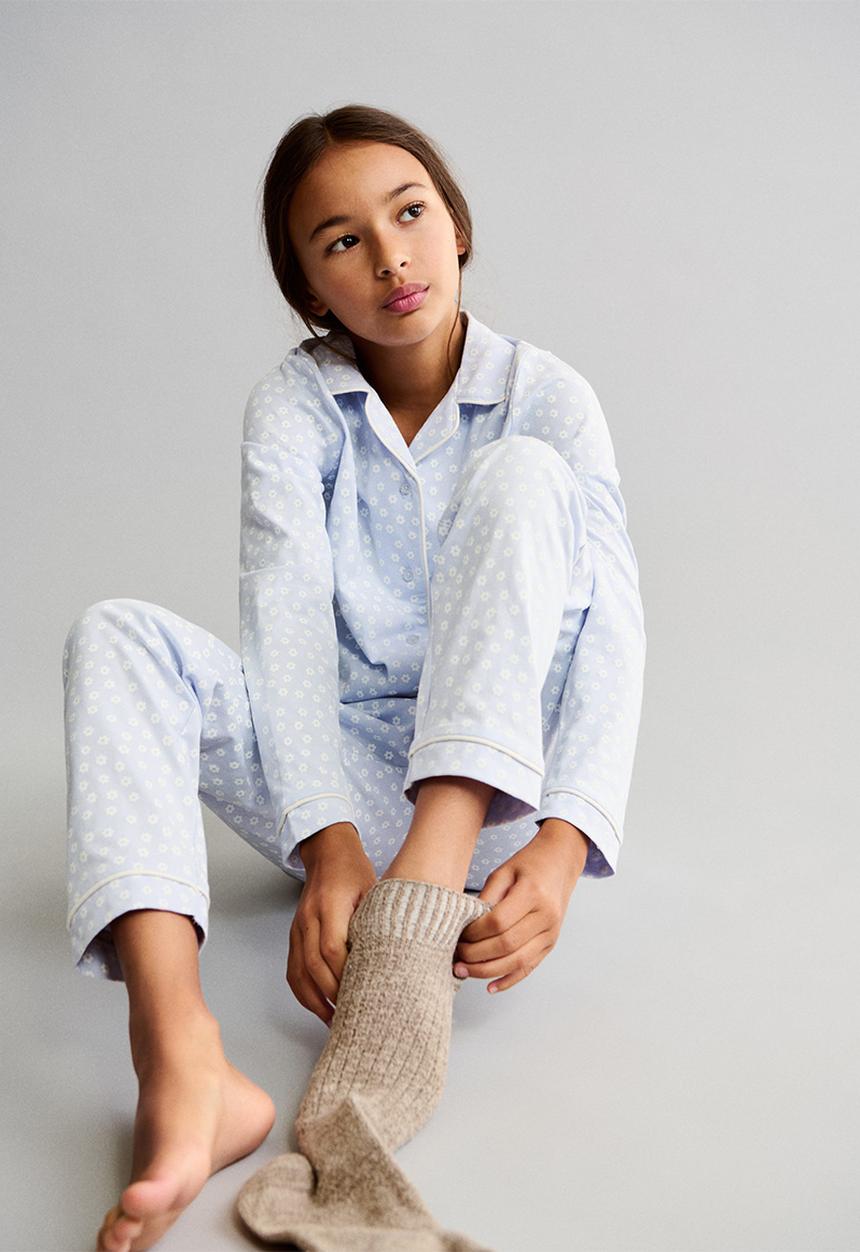 MANGO - Pyjamas flores - light/pastel blue