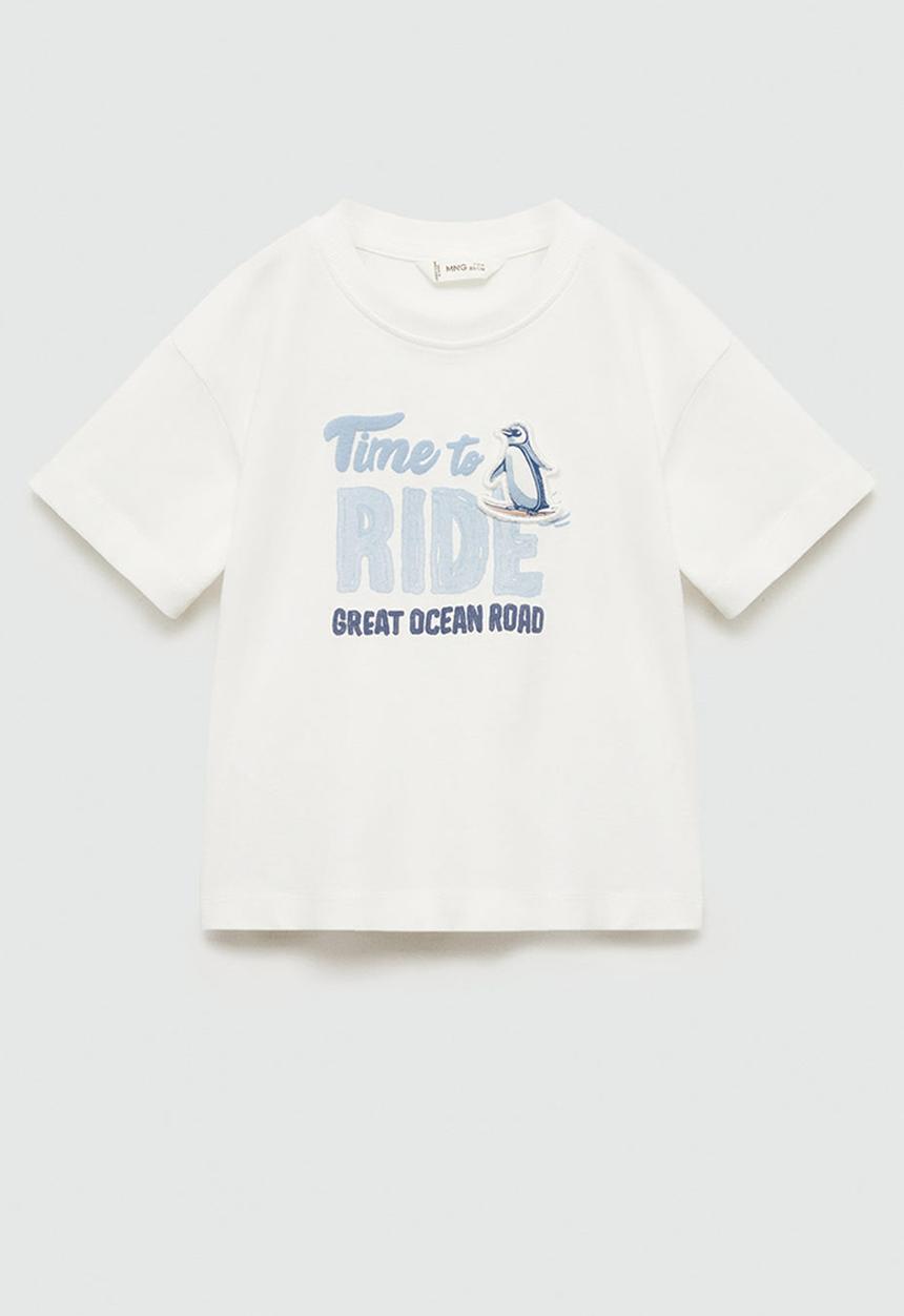 MANGO - T-shirt ride - natural