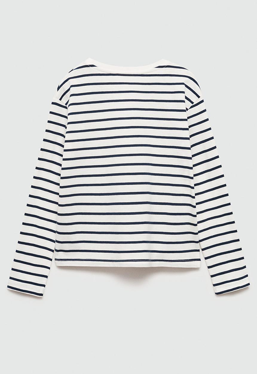 MANGO - T-shirt stripes - navy