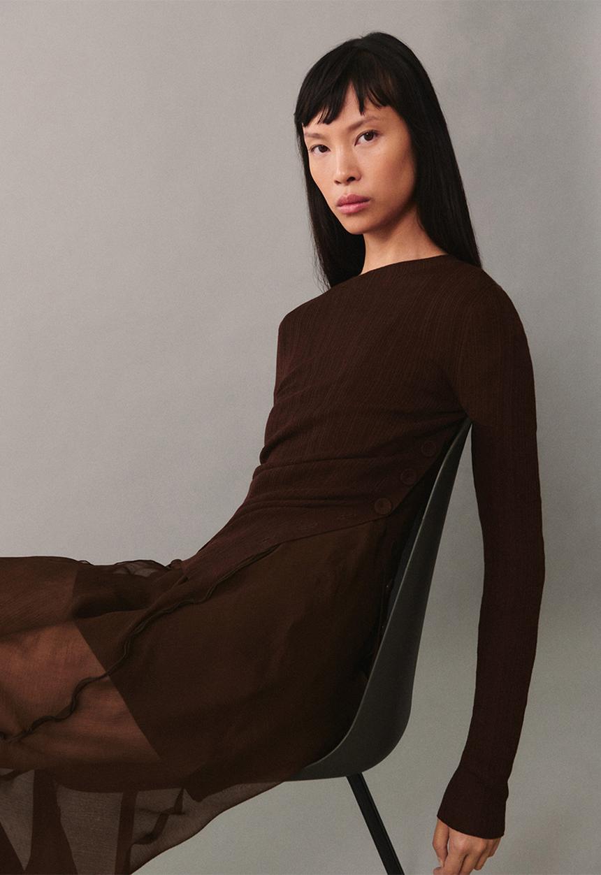 MANGO - Sweater Valle - Dark Brown