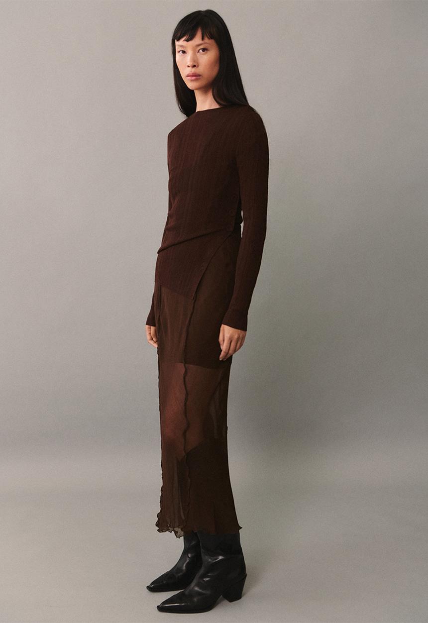 MANGO - Sweater Valle - Dark Brown