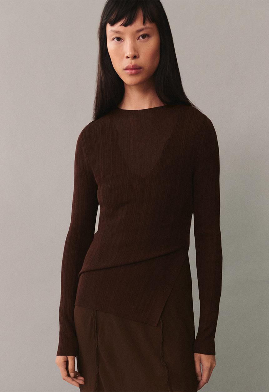 MANGO - Sweater Valle - Dark Brown