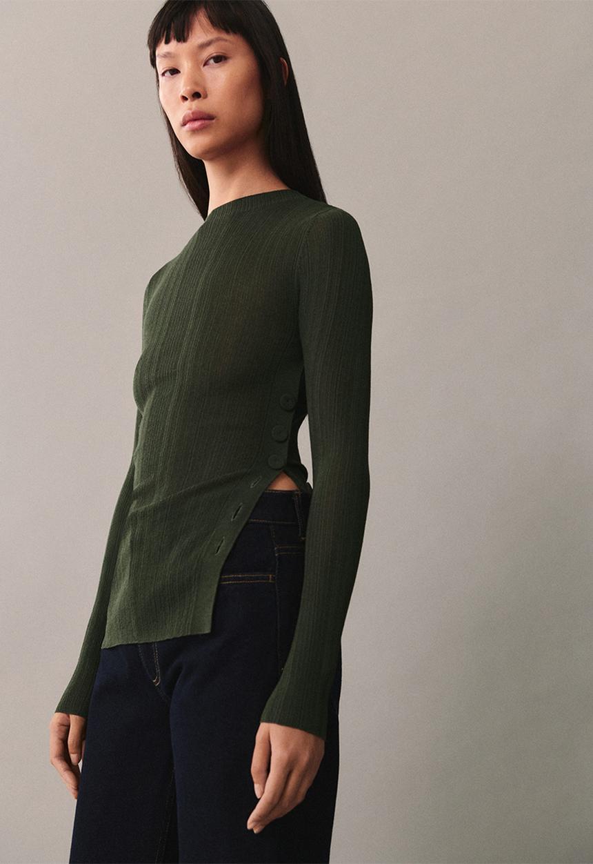 MANGO - Sweater Valle - Dark Green