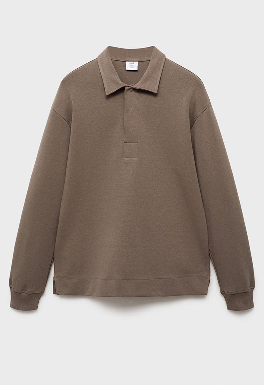 MANGO - Polo shirt berto - medium grey