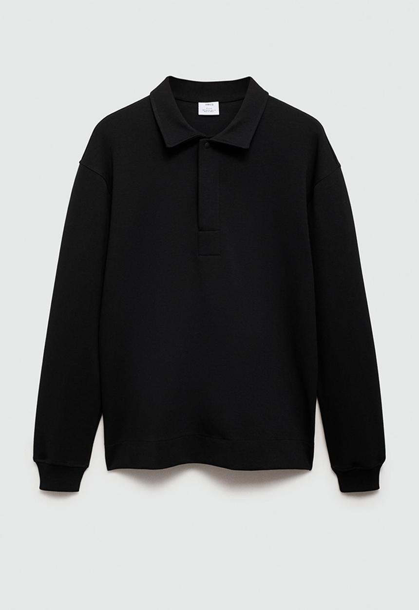 MANGO - Polo shirt berto - black