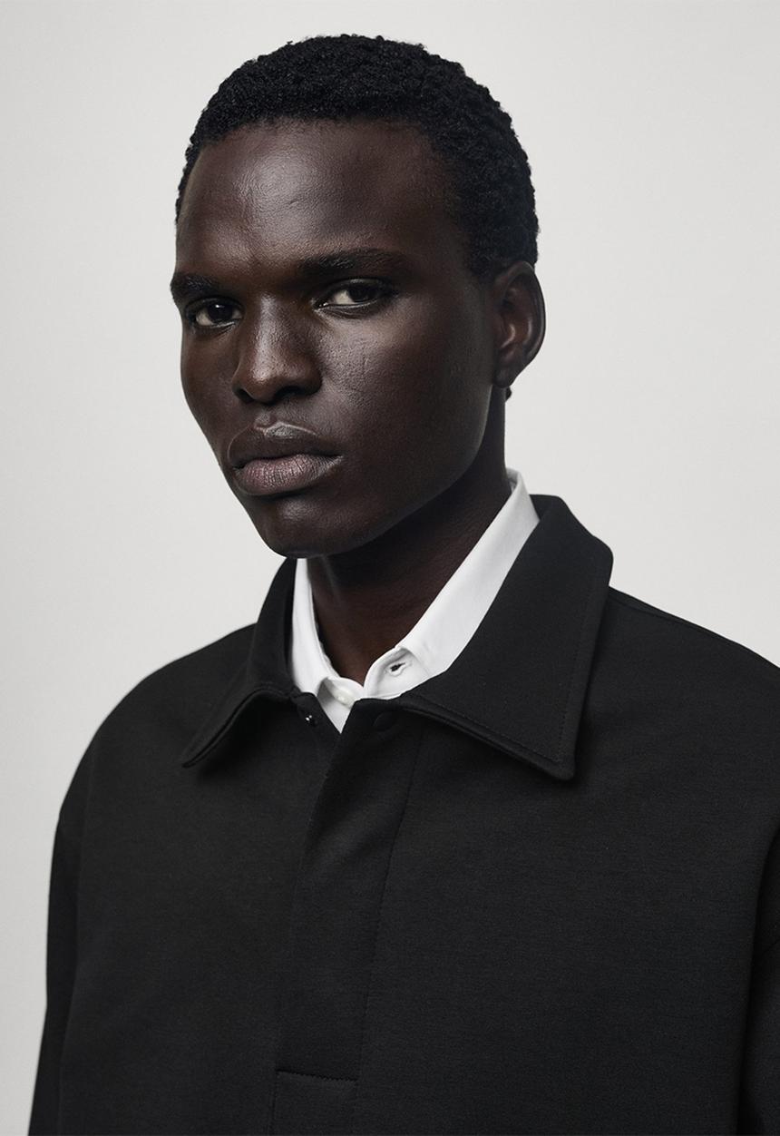 MANGO - Polo shirt berto - black