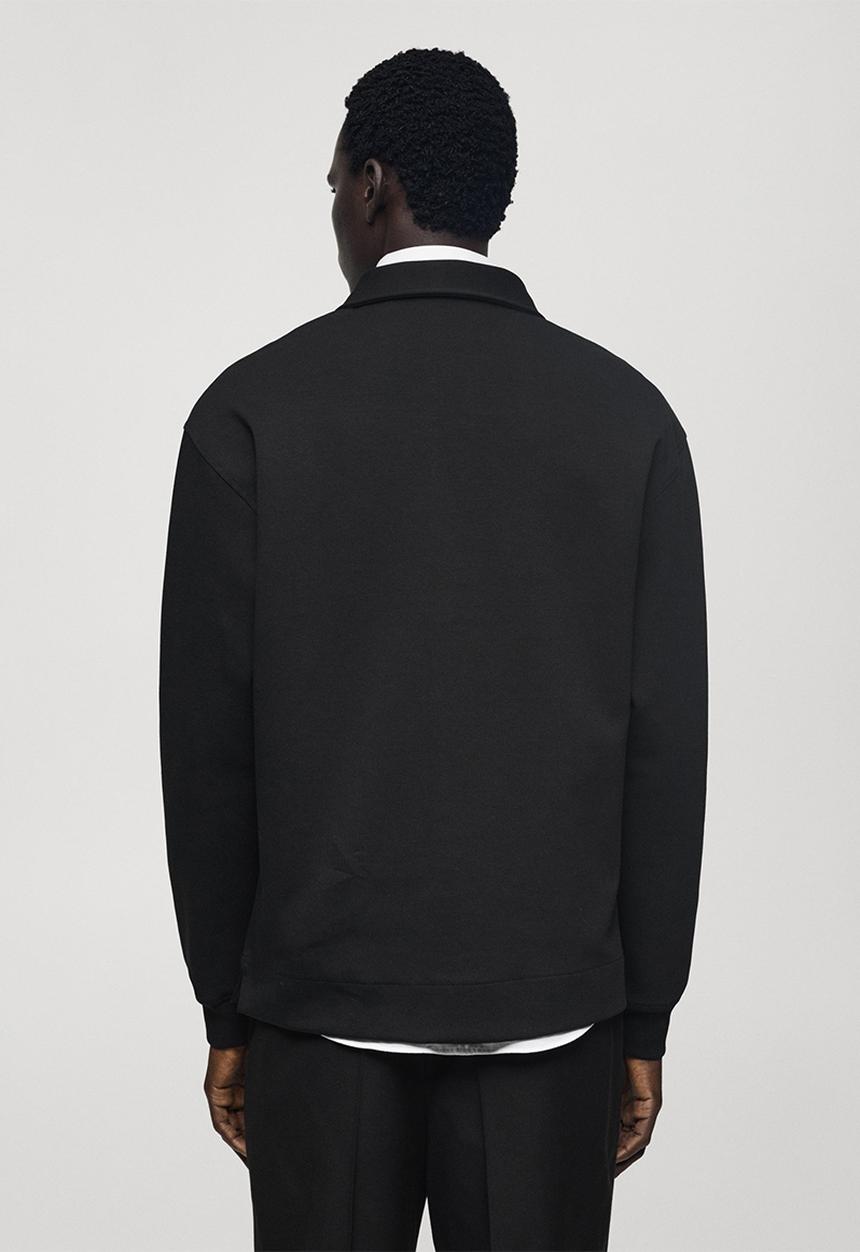 MANGO - Polo shirt berto - black