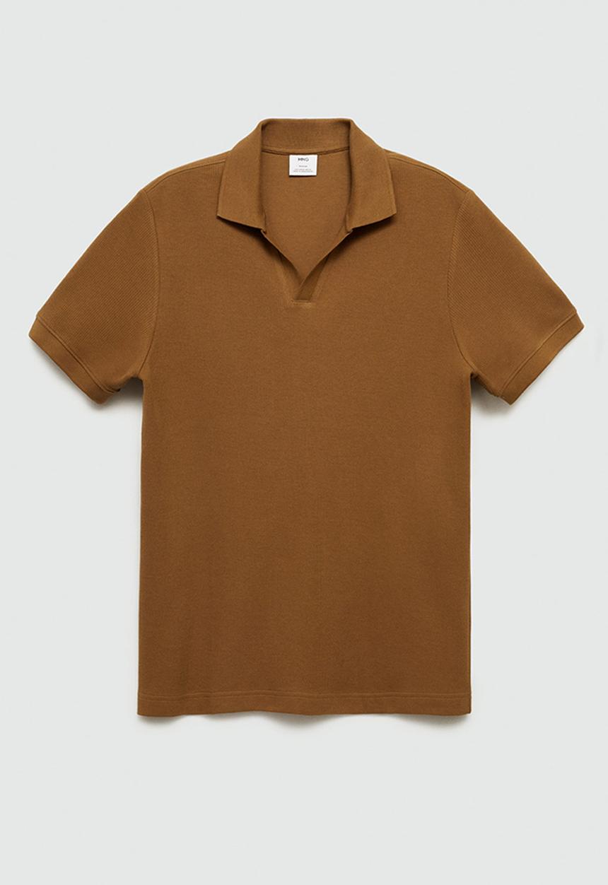 MANGO - POLO SHIRT CANU - Medium Brown