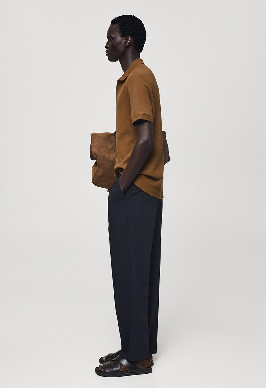 MANGO - POLO SHIRT CANU - Medium Brown