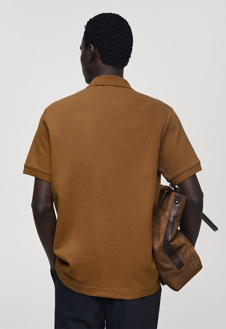 MANGO - POLO SHIRT CANU - Medium Brown
