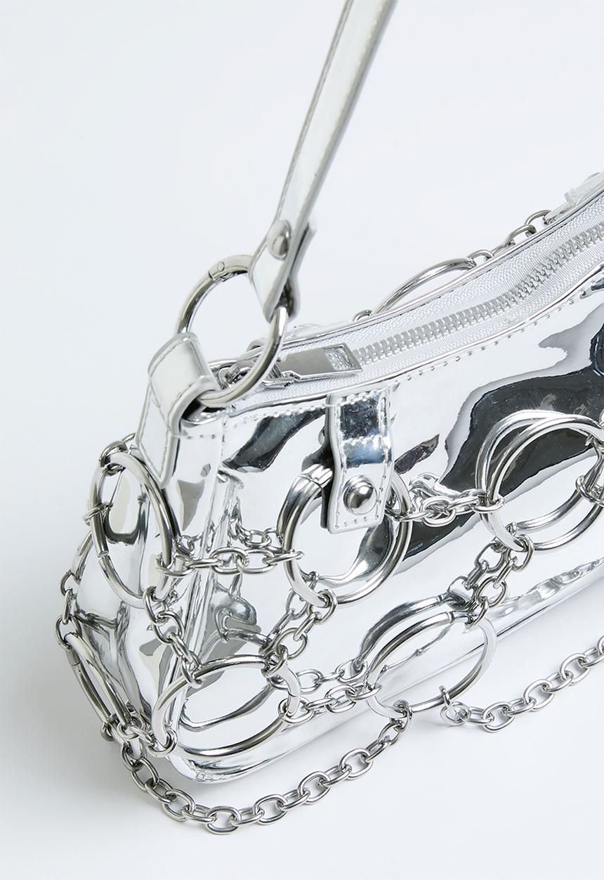 Tessa Design - Bridge metallic shoulder bag - silver
