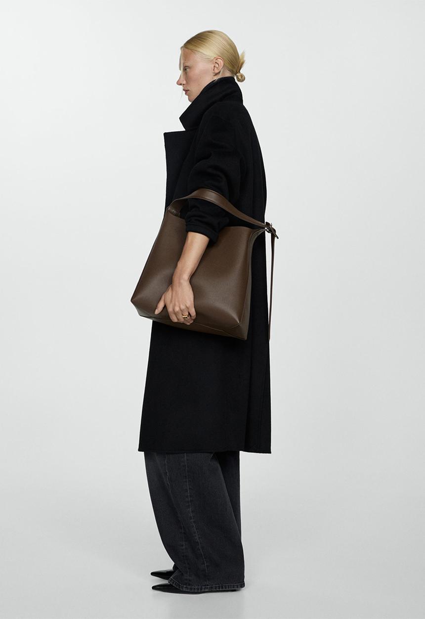 MANGO - Coat picarol - black