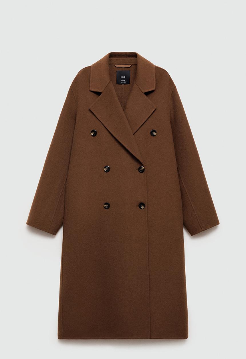 MANGO - Coat picarol - dark brown