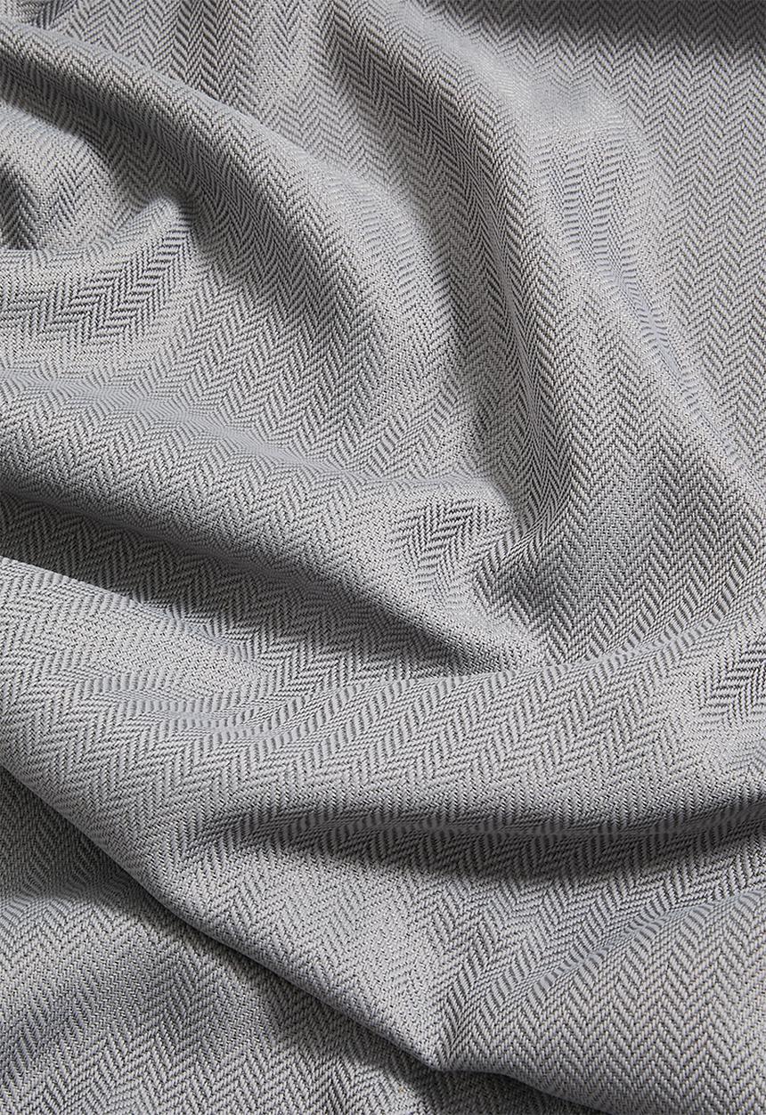 Sixth Floor - Herringbone Taped Curtain Lined - Grey