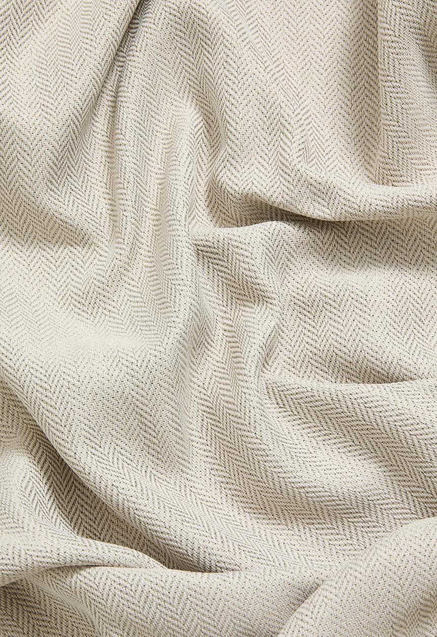 Sixth Floor - Herringbone Taped Curtain Lined - Stone