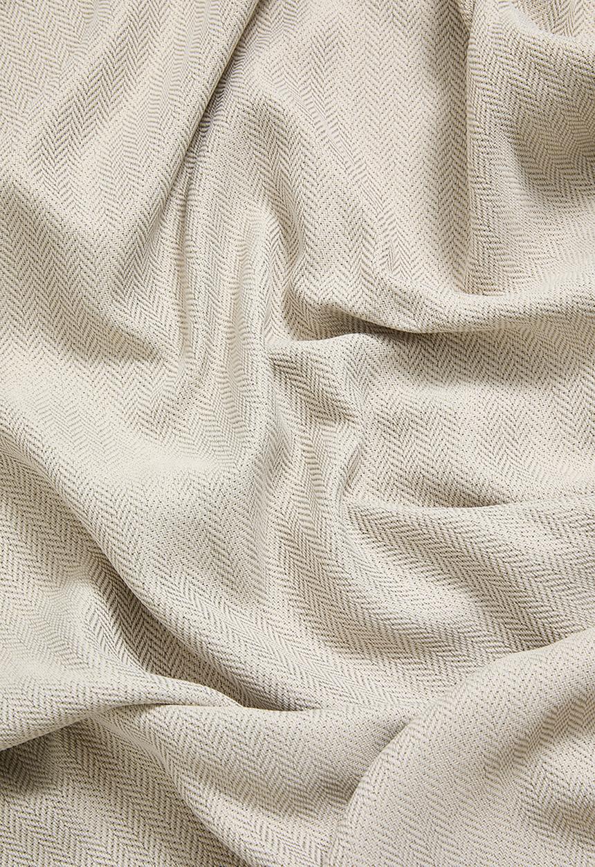 Sixth Floor - Herringbone Eyelet Curtain Lined - Stone