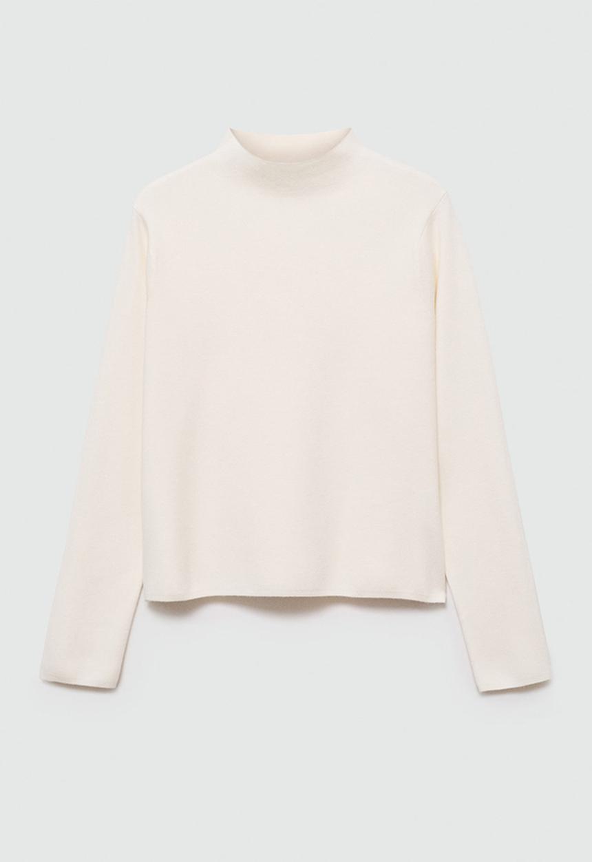 MANGO - Plus Sweater Chimneyb - Light Beige