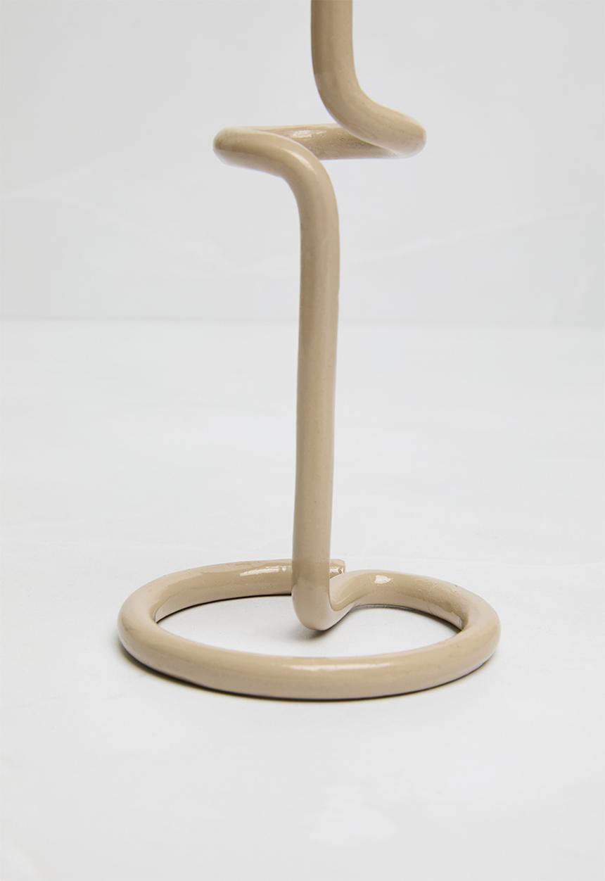 Sixth Floor - Spiral candle stick set of 2 - beige