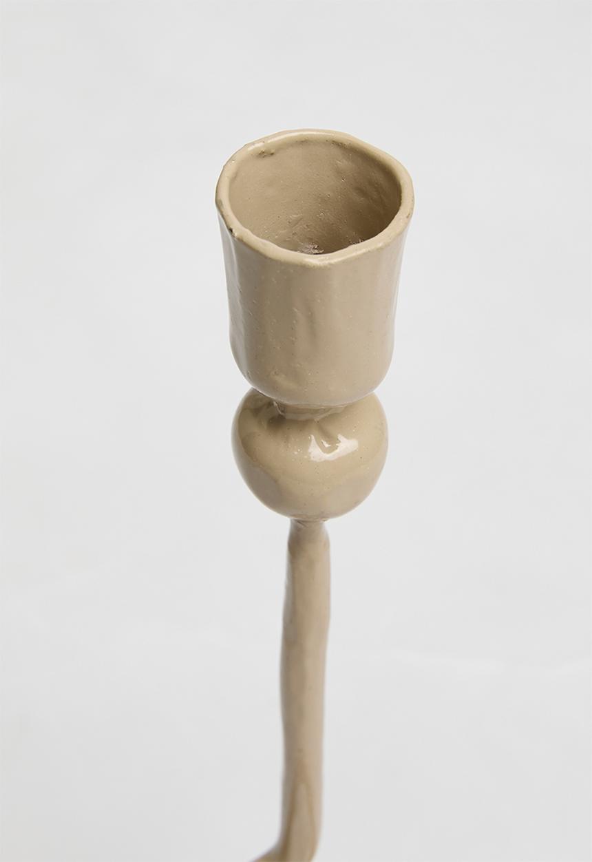 Sixth Floor - Spiral candle stick set of 2 - beige