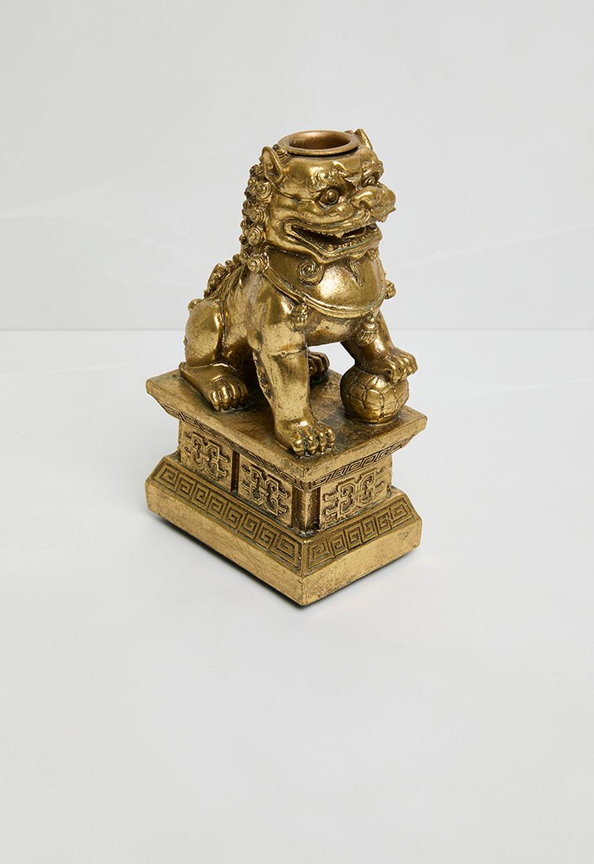 Sixth Floor - Lion candle - gold