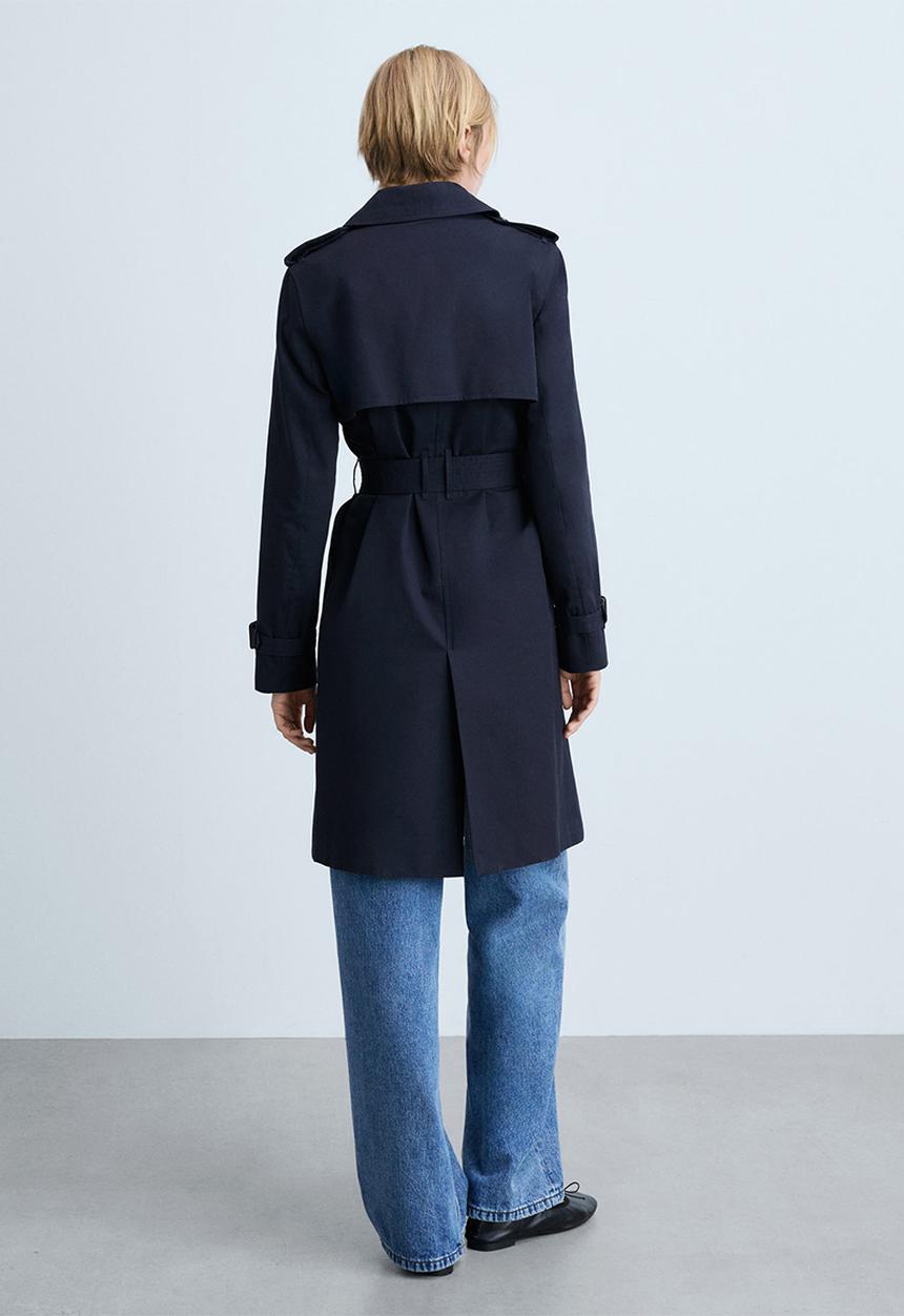MANGO - Trenchcoat polana - navy