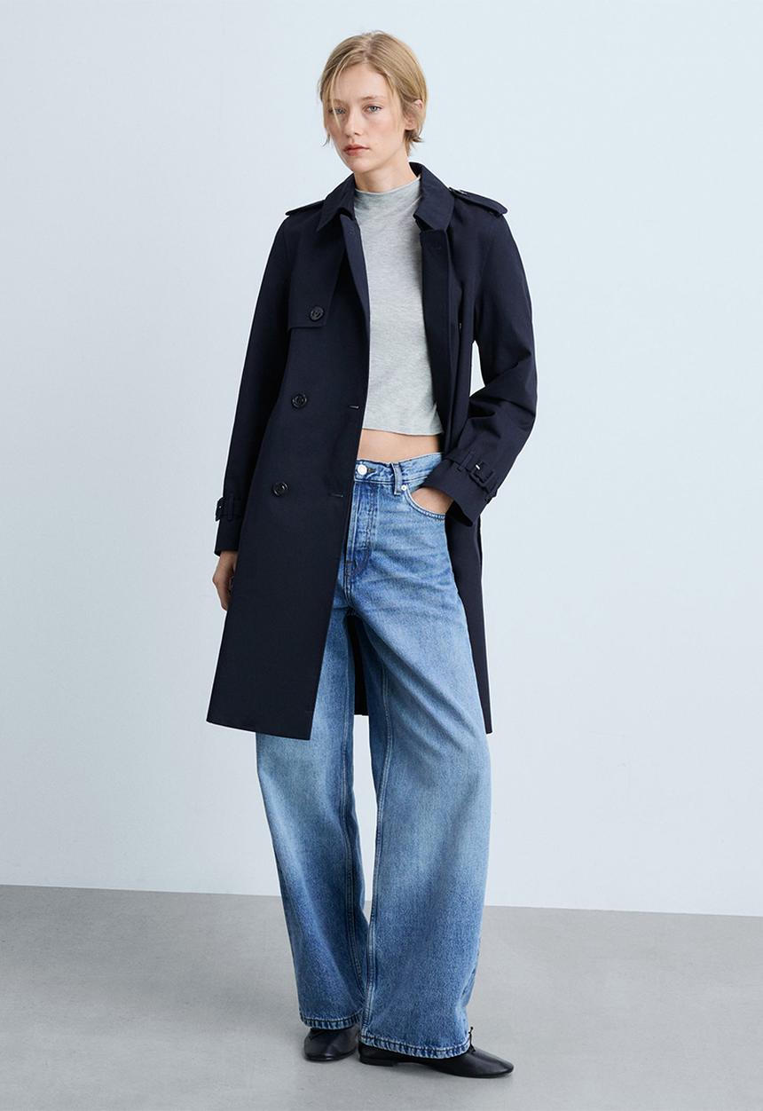 MANGO - Trenchcoat polana - navy