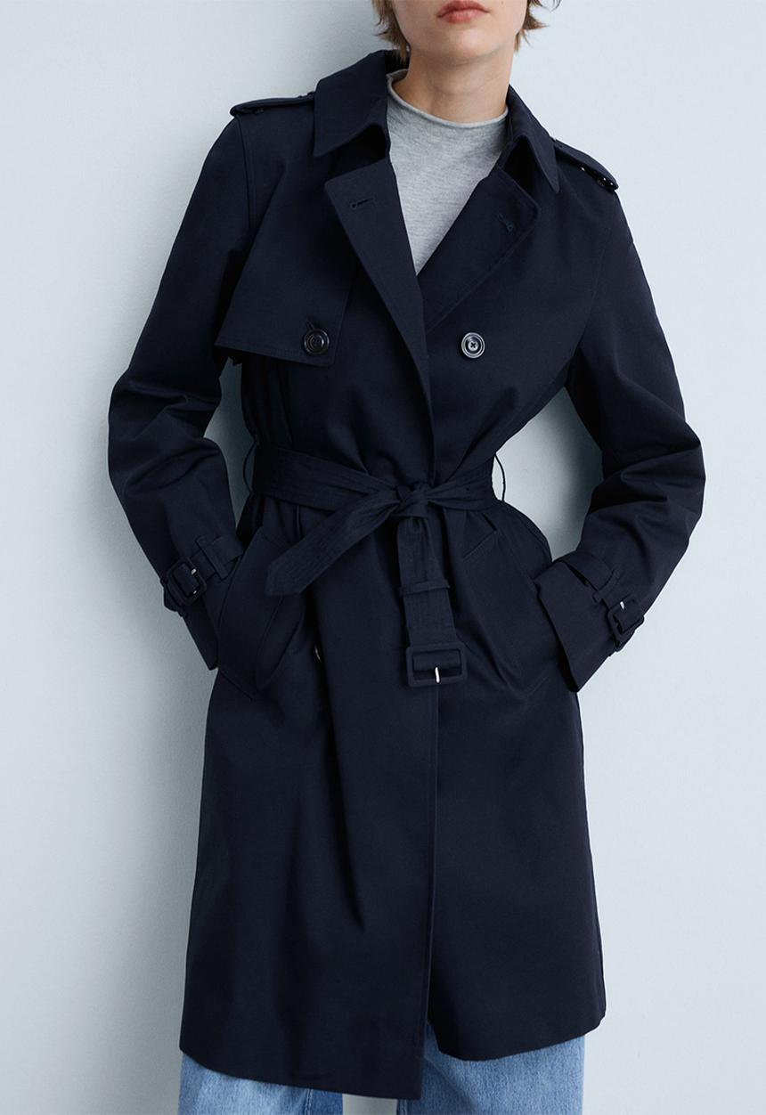 MANGO - Trenchcoat polana - navy