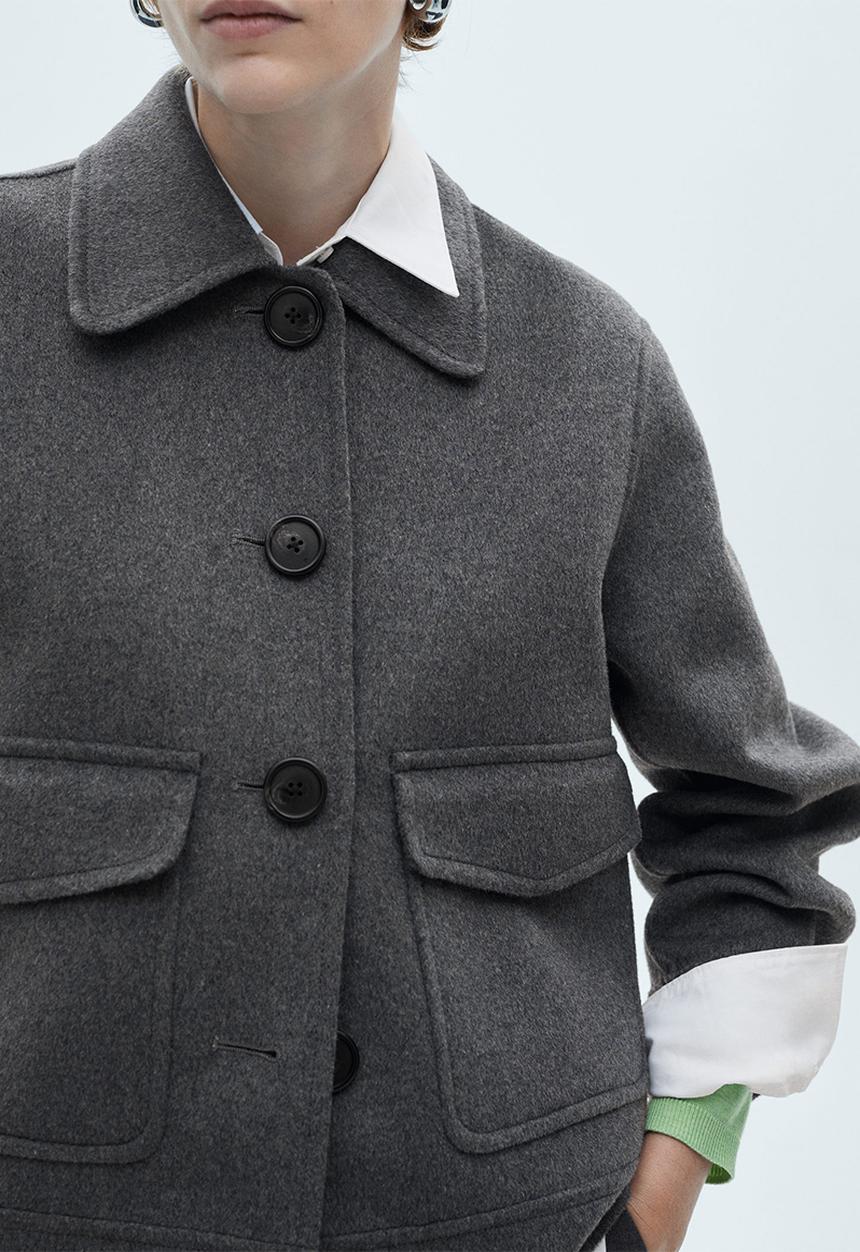 MANGO - Jacket Anna -  Gray