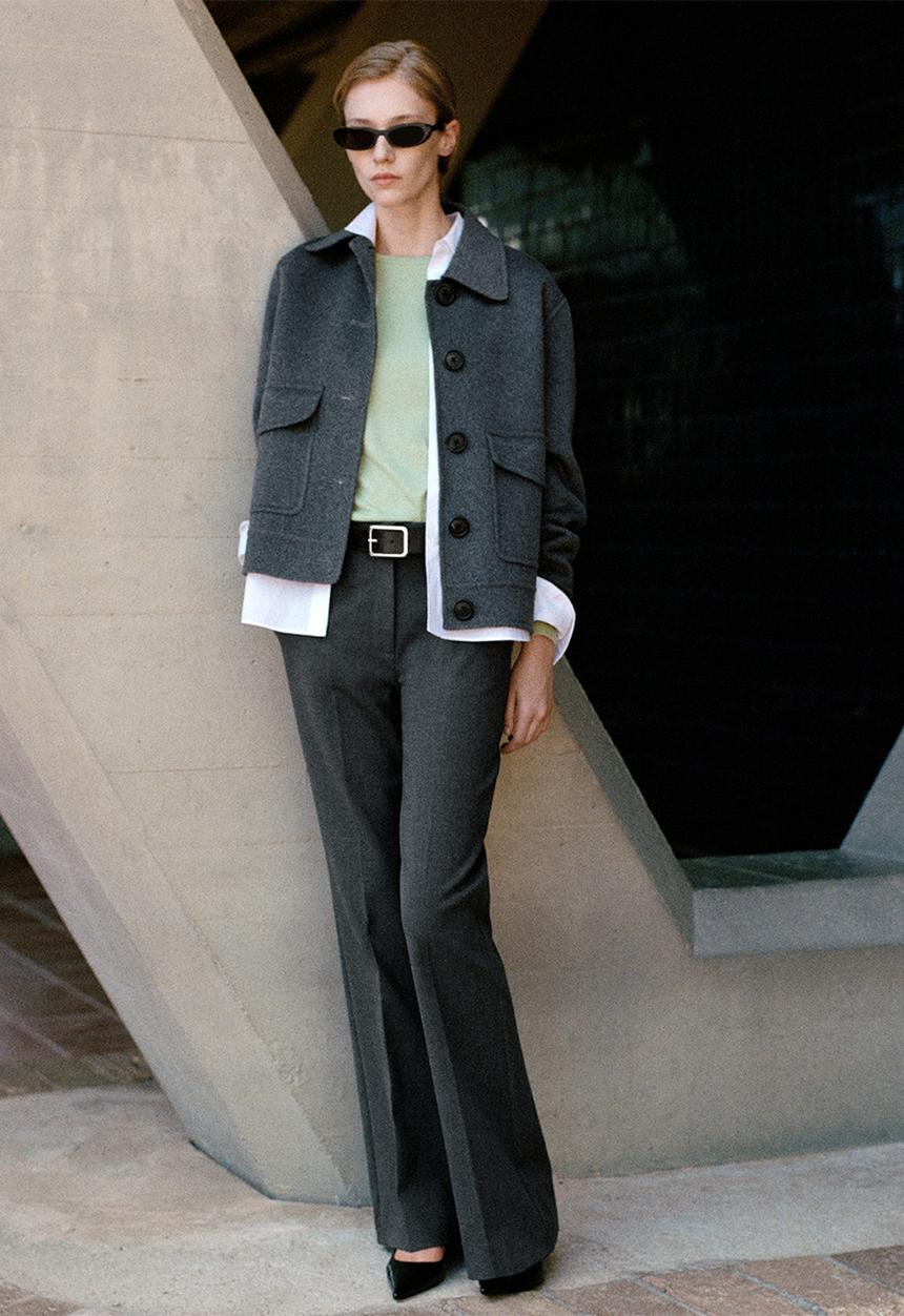 MANGO - Jacket Anna -  Gray