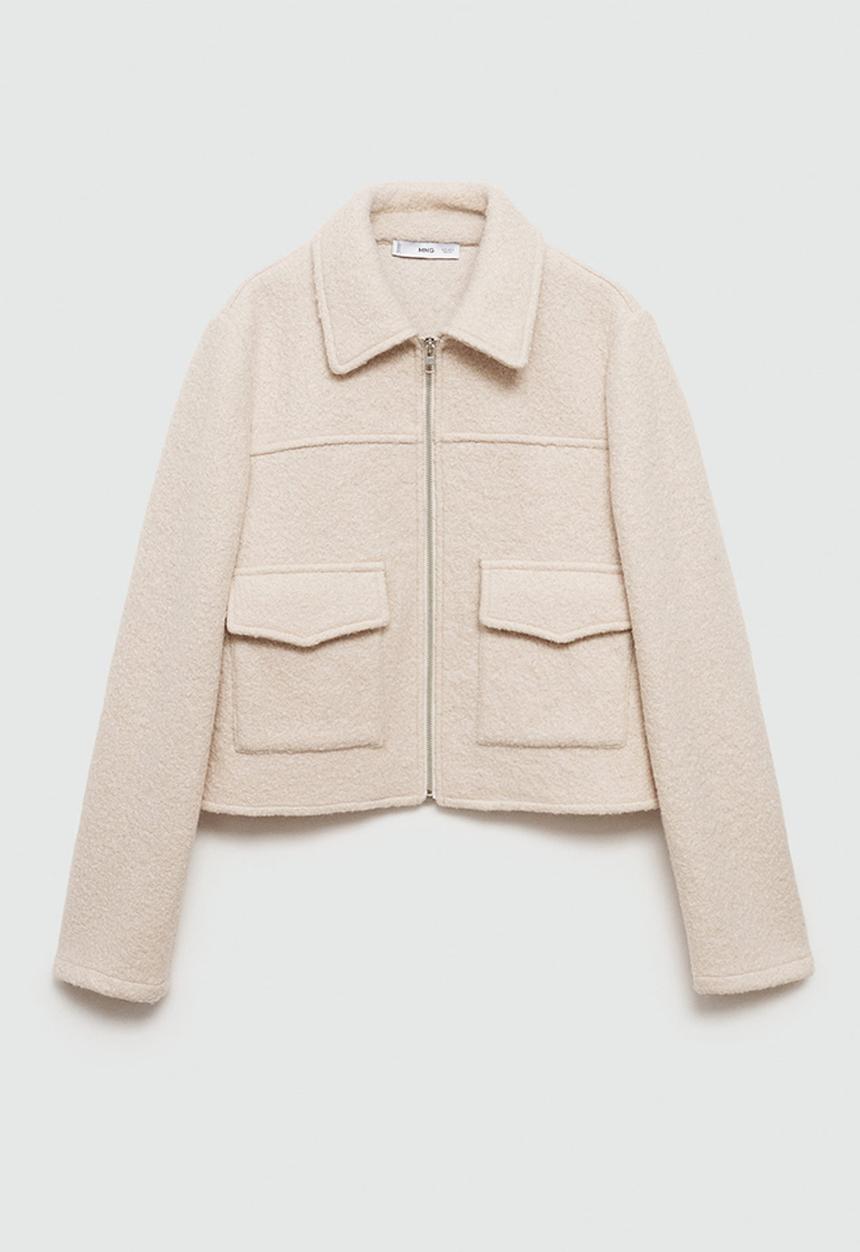 MANGO - Jacket Sipi - Light Beige