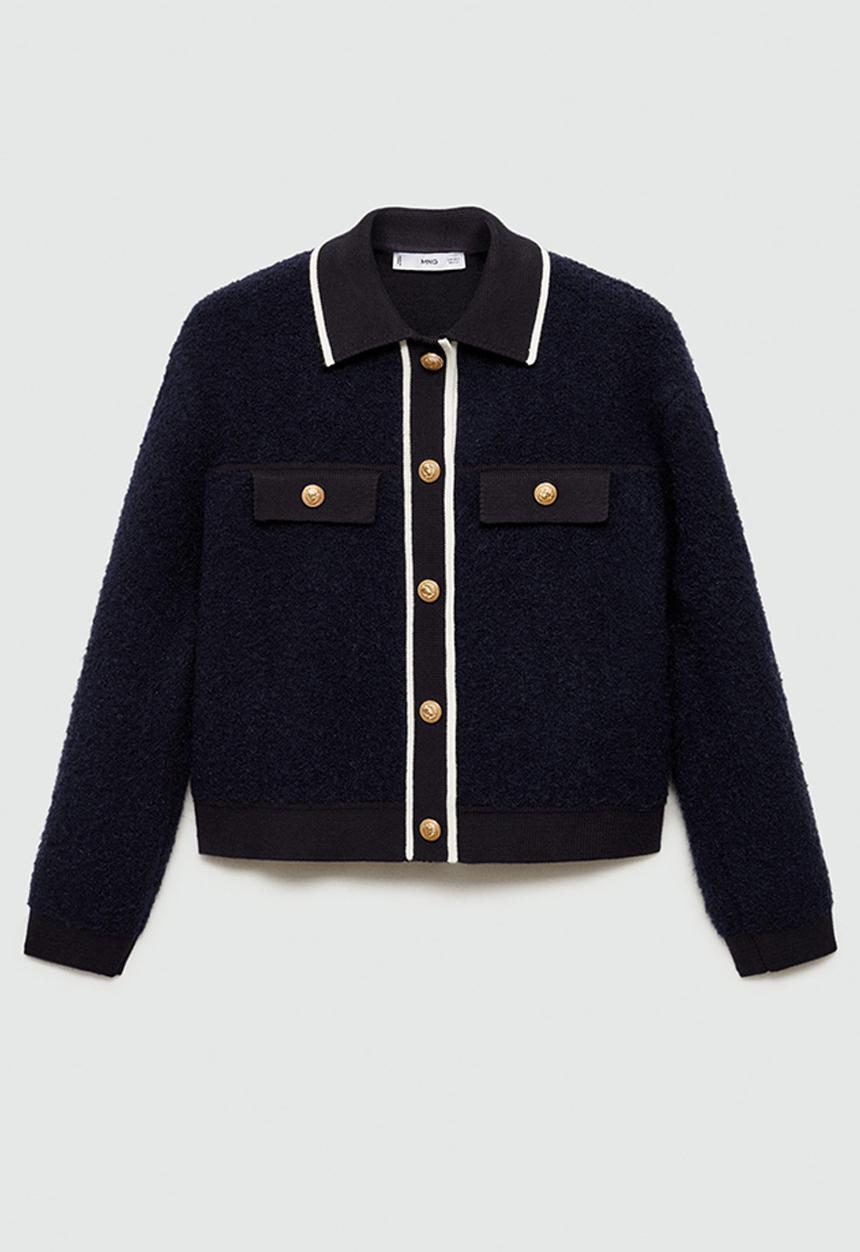 MANGO - Jacket Nuria -  Navy