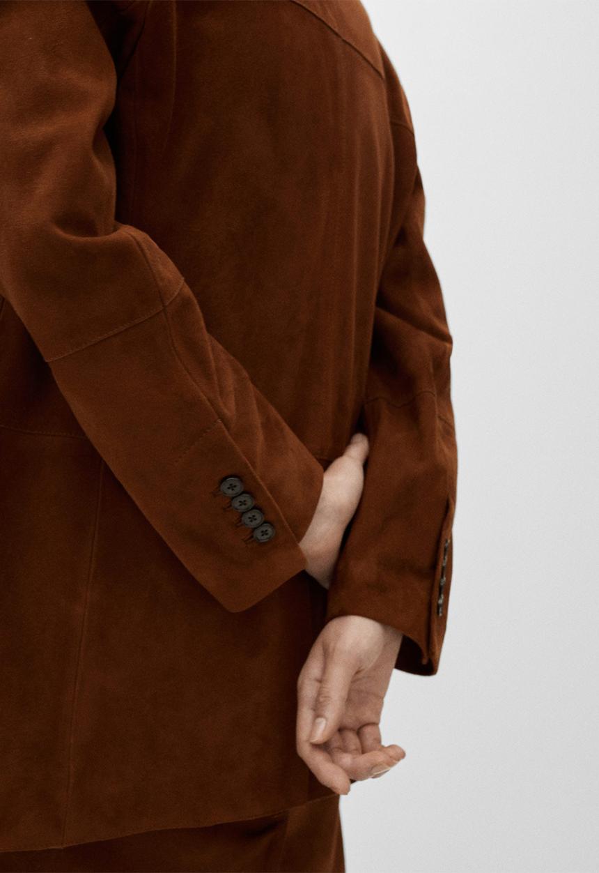 MANGO - Blazer Nobu -  Medium Brown