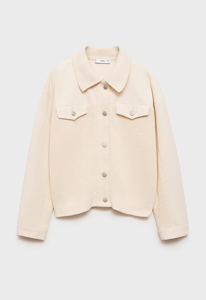 MANGO - Jacket Country -  Light Beige