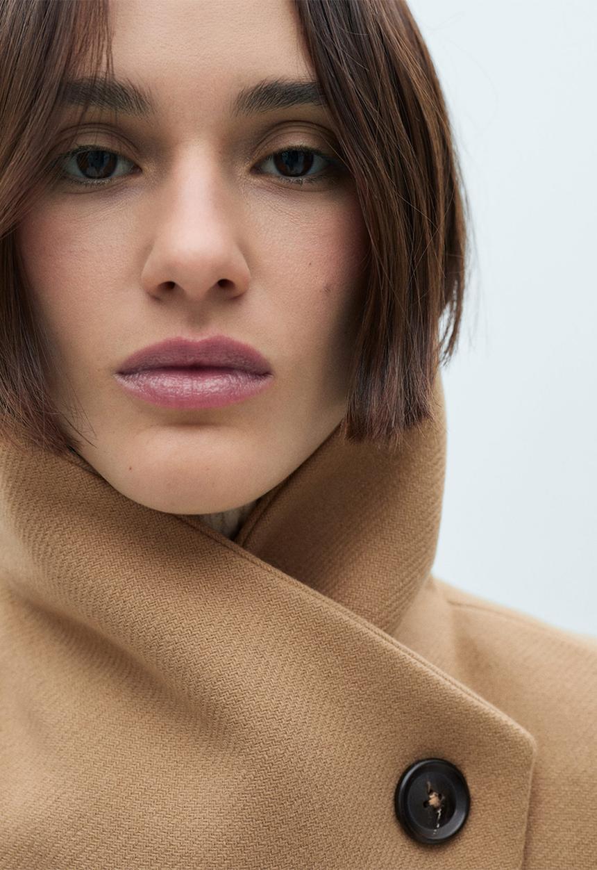 MANGO - Coat Sirenita - Medium Brown