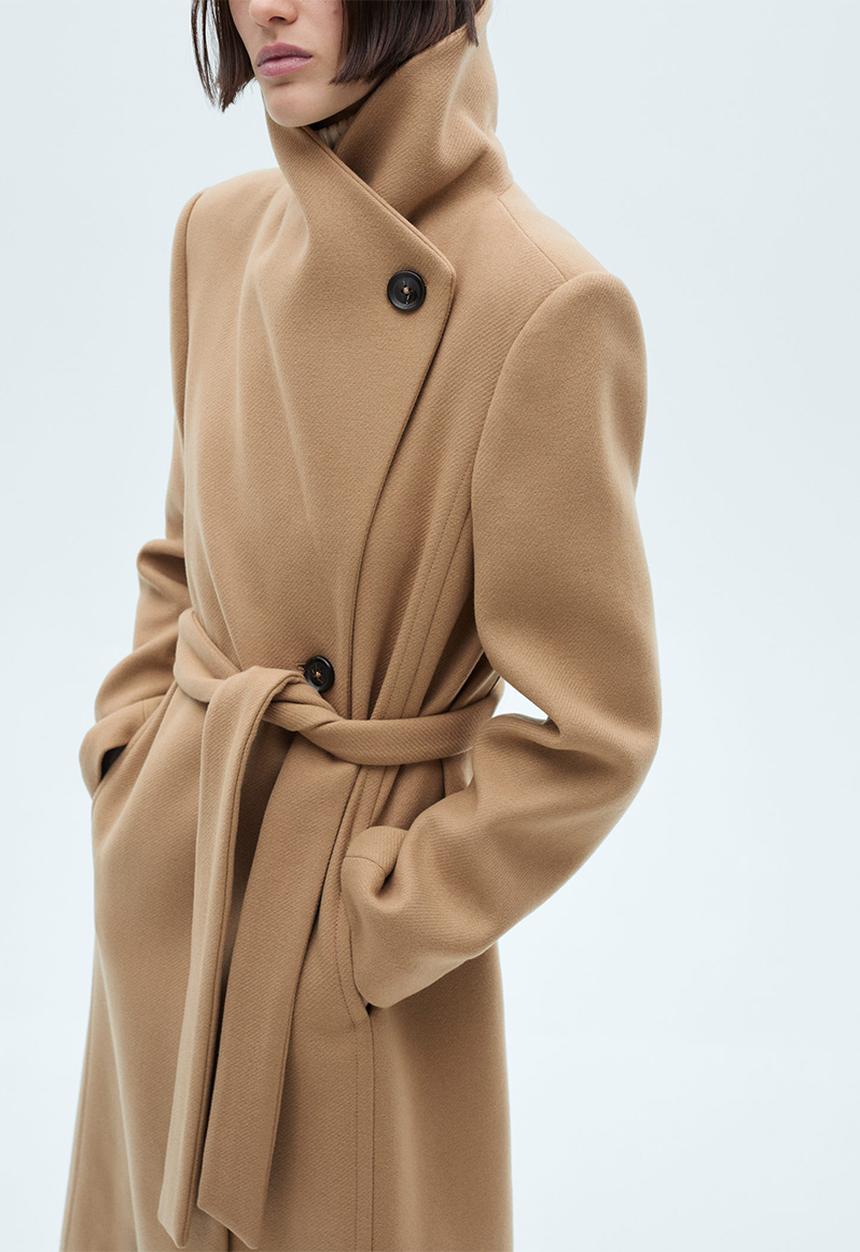 MANGO - Coat Sirenita - Medium Brown