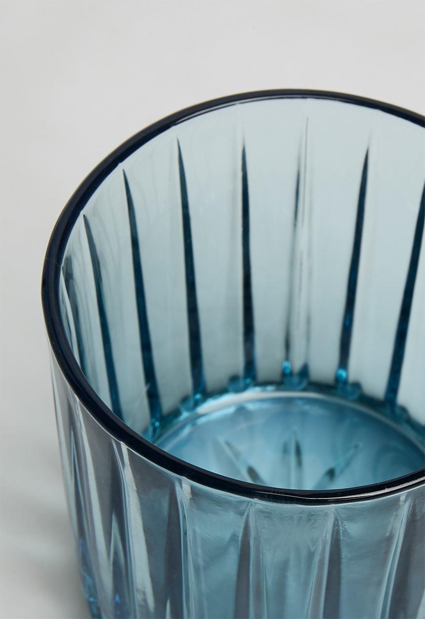 Jenna Clifford - Hand pressed glass set of 4 - blue