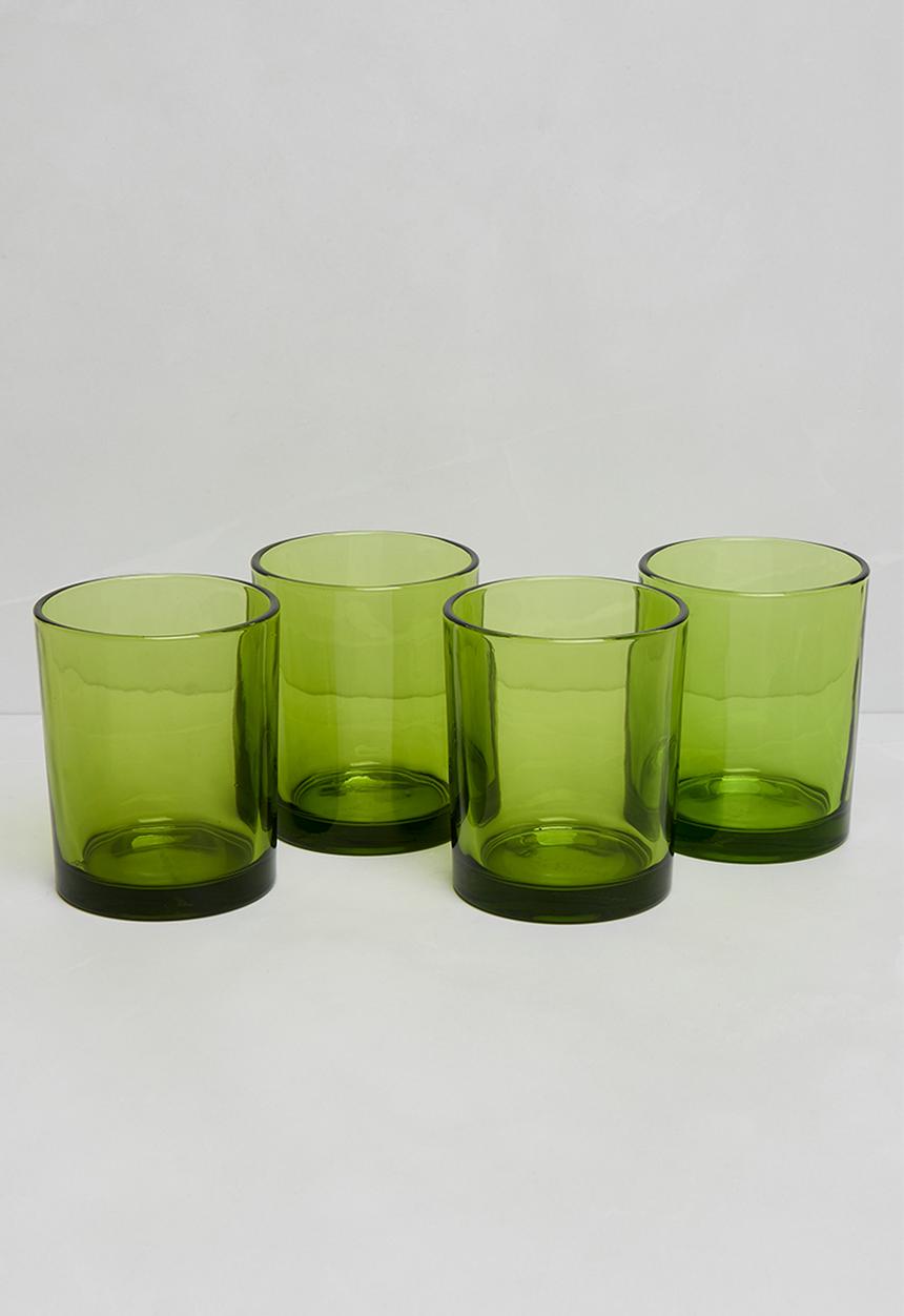 Jenna Clifford - Solid tumbler set of 4 - green