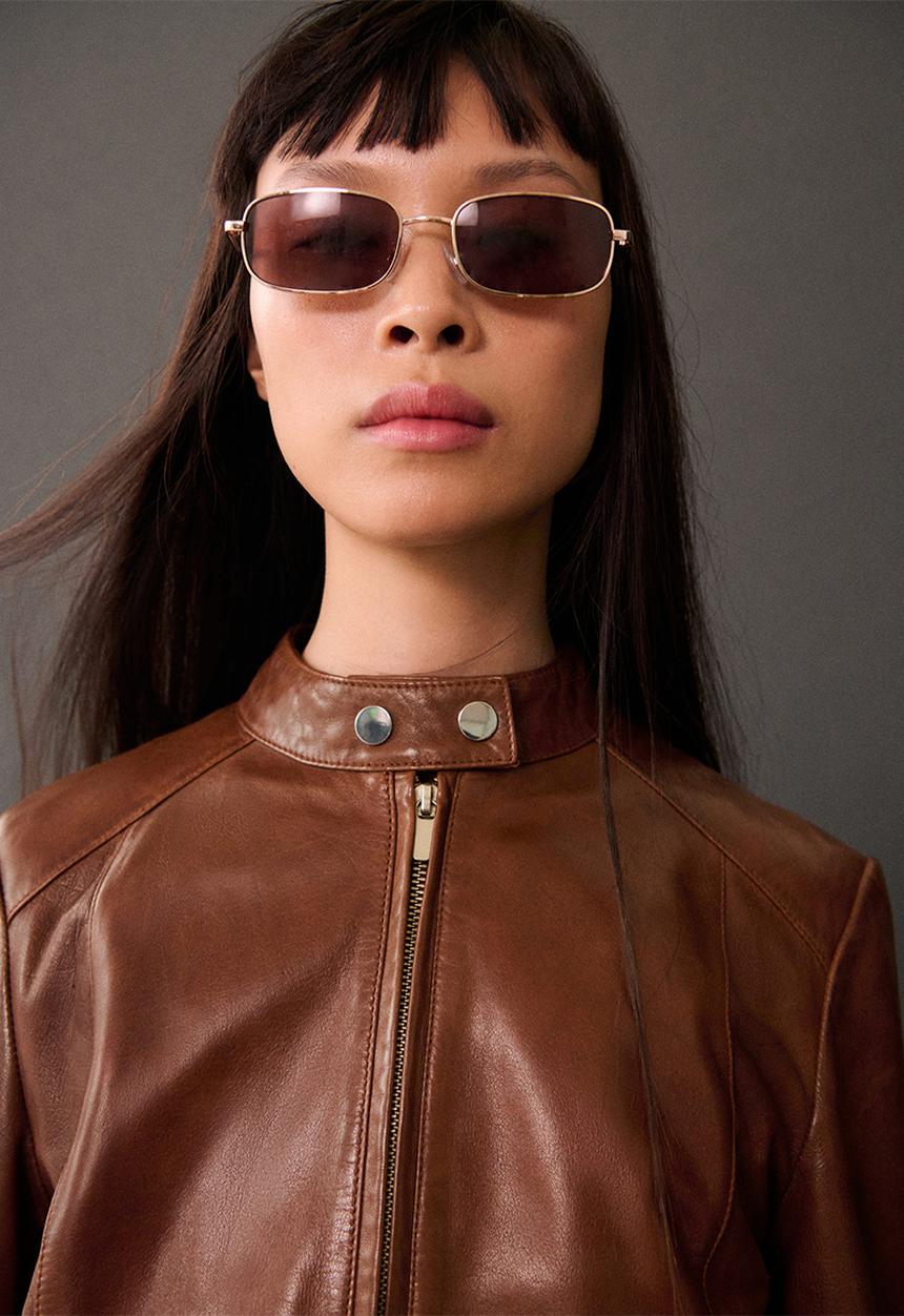 MANGO - Jacket Tulip - Medium Brown