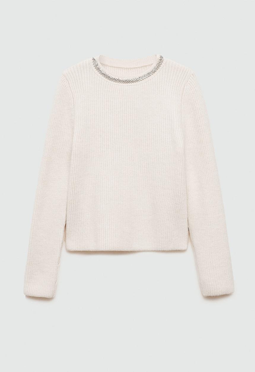 MANGO - Sweater Delia -  Light Beige