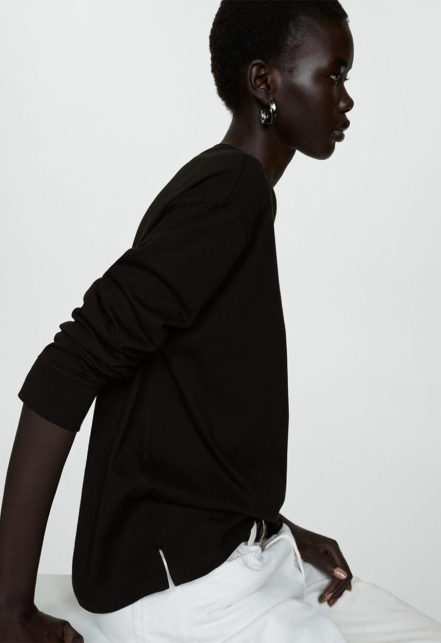 MANGO - T-shirt gus -  black