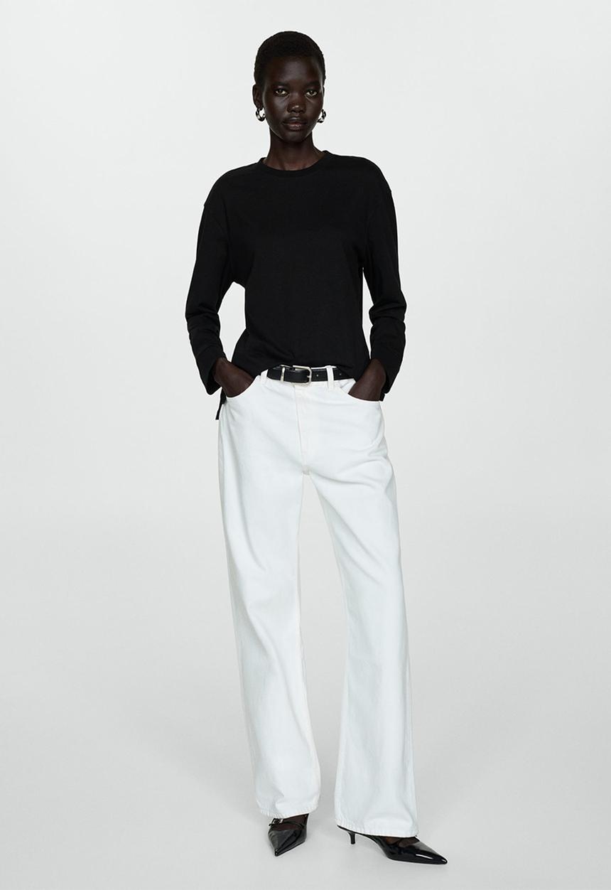 MANGO - T-shirt gus -  black