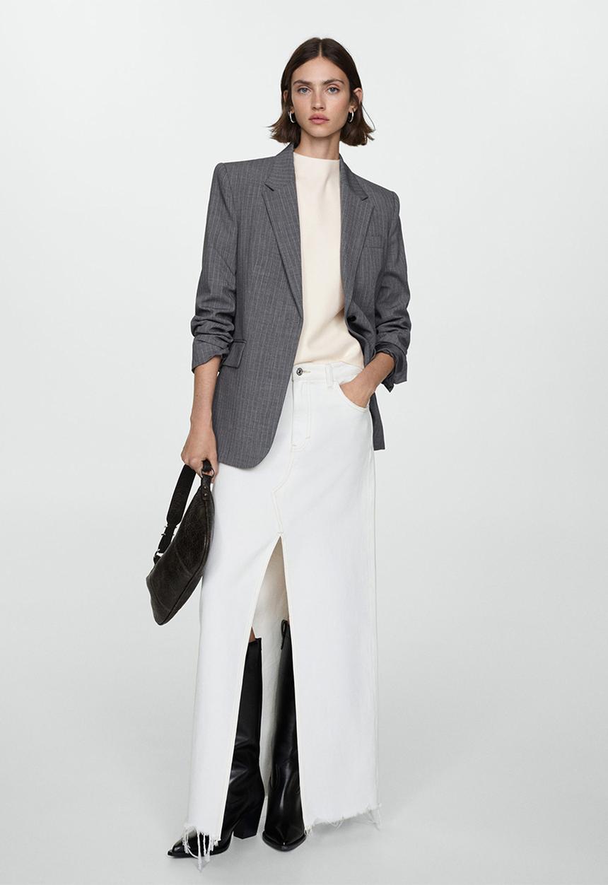 MANGO - Sweater Chimneyb -  Light Beige