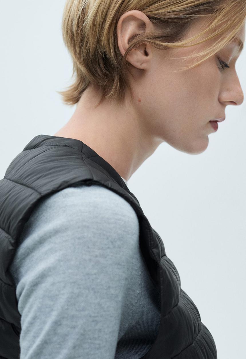 MANGO - Outer vest blanvest - black