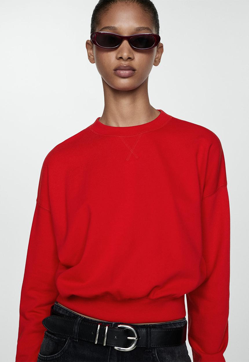 MANGO - Sweatshirt sweaty - red