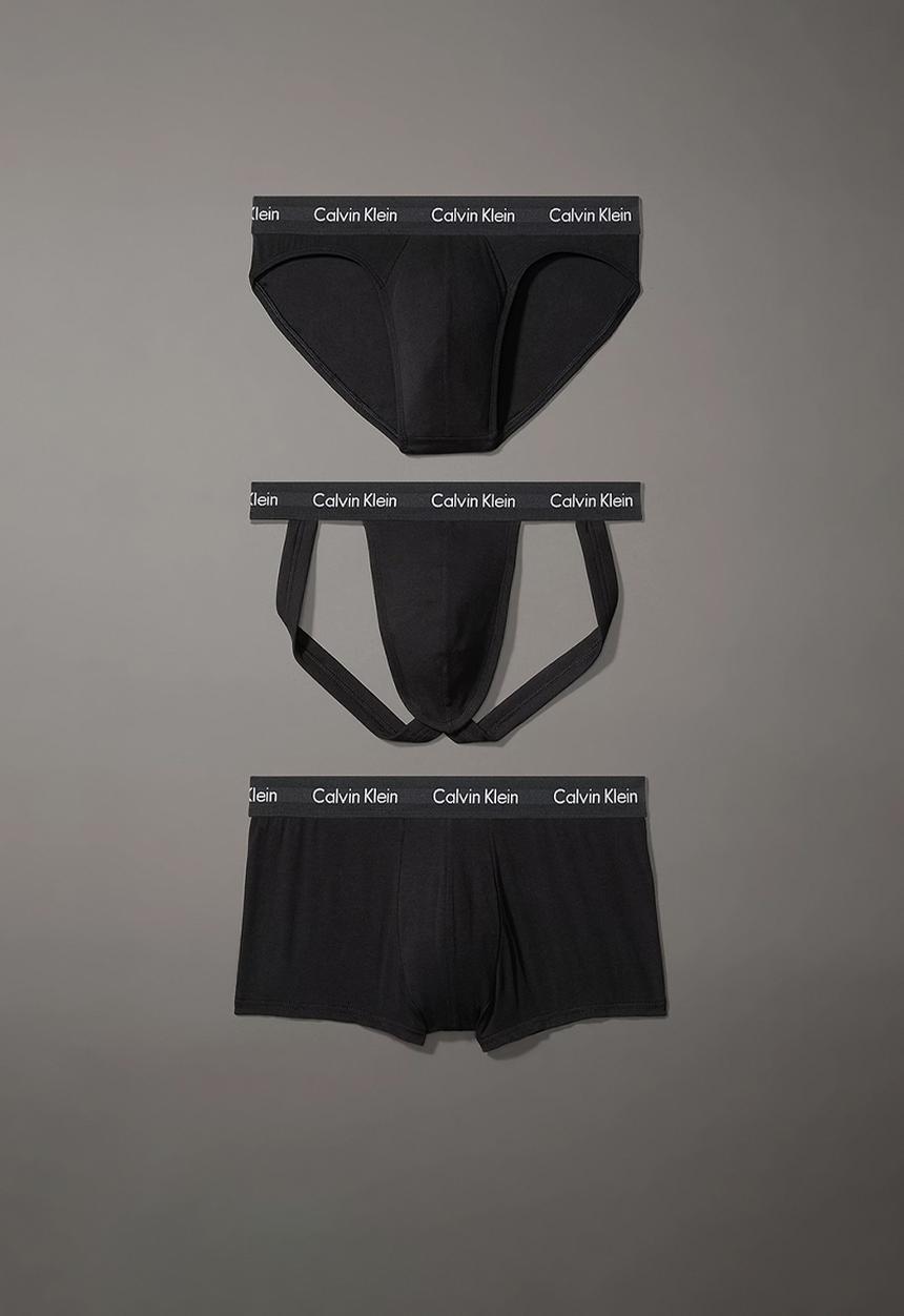 Calvin Klein - Jck strp, lr slip brief, lrt 3 pack - black