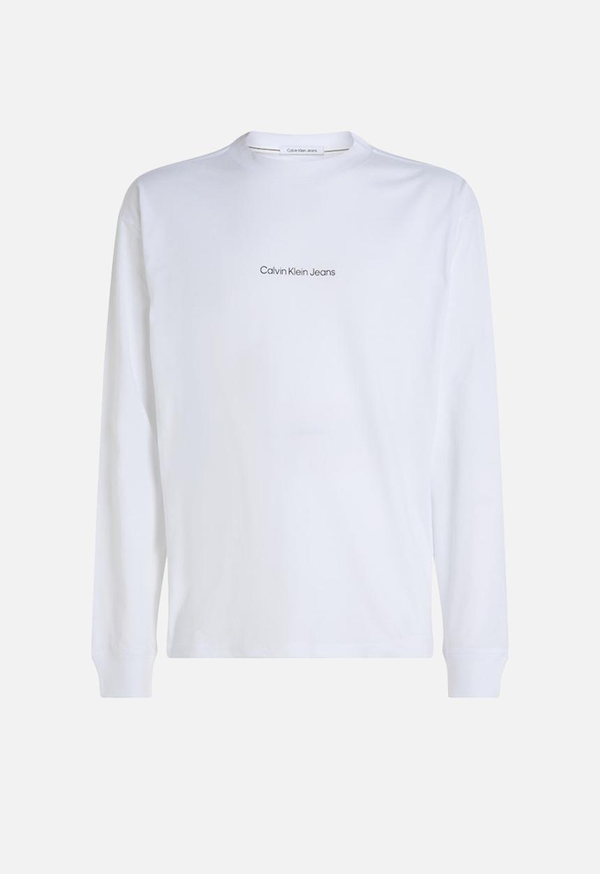 Calvin Klein - Grid monogram ls tee - bright white